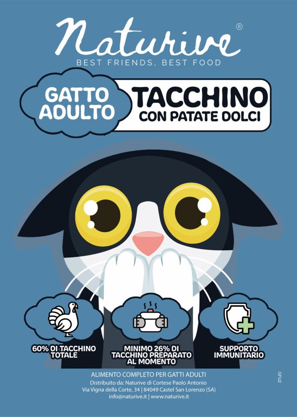 Tacchino con patate dolci - gatto adulto