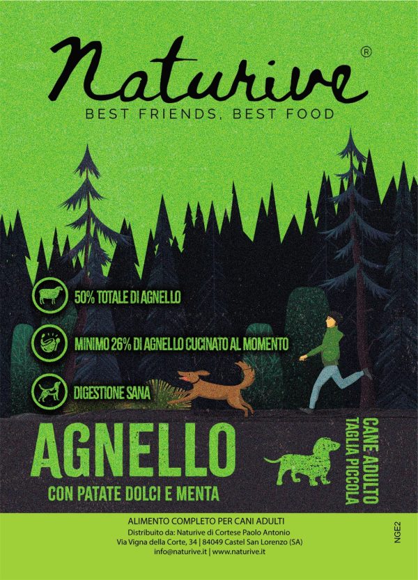 Agnello con patate dolci e menta - cane adulto piccola taglia