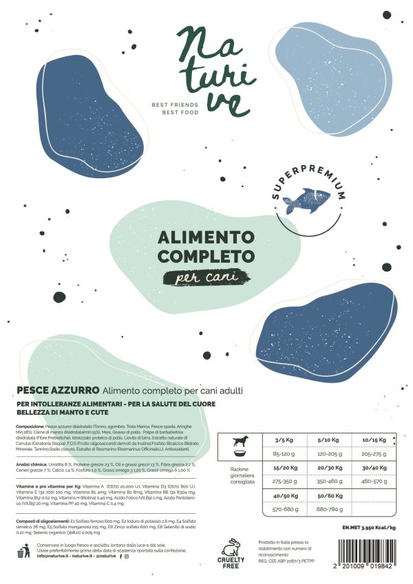 Pesce azzurro - cane adulto taglia media