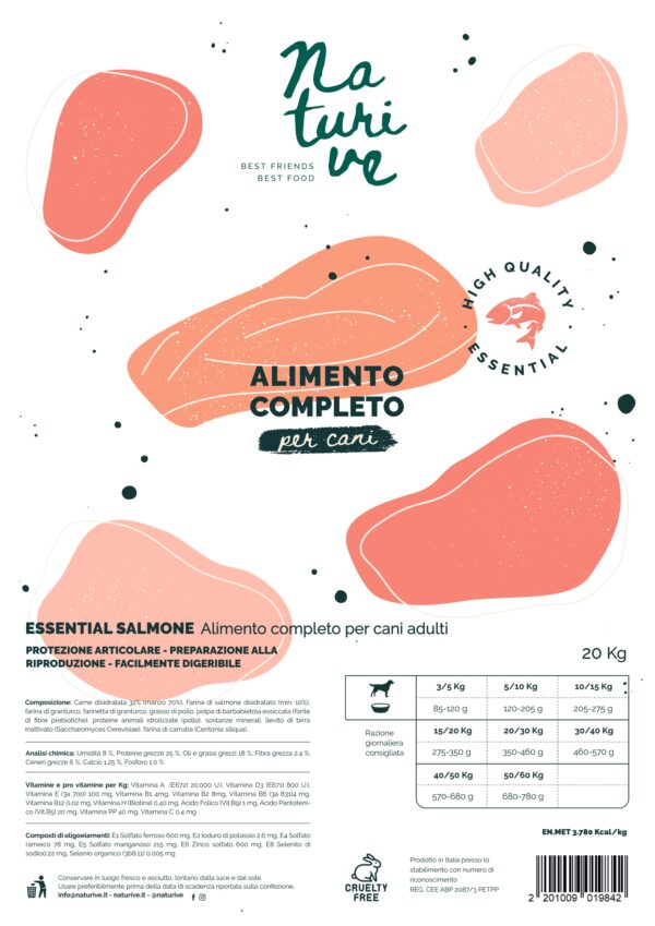 Essential Salmone - cane adulto taglia media