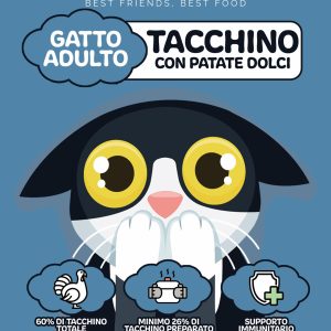 Tacchino con patate dolci - gatto adulto