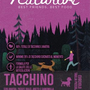 Tacchino con anatra, patate dolci, aneto e camomilla - cucciolo taglia piccola